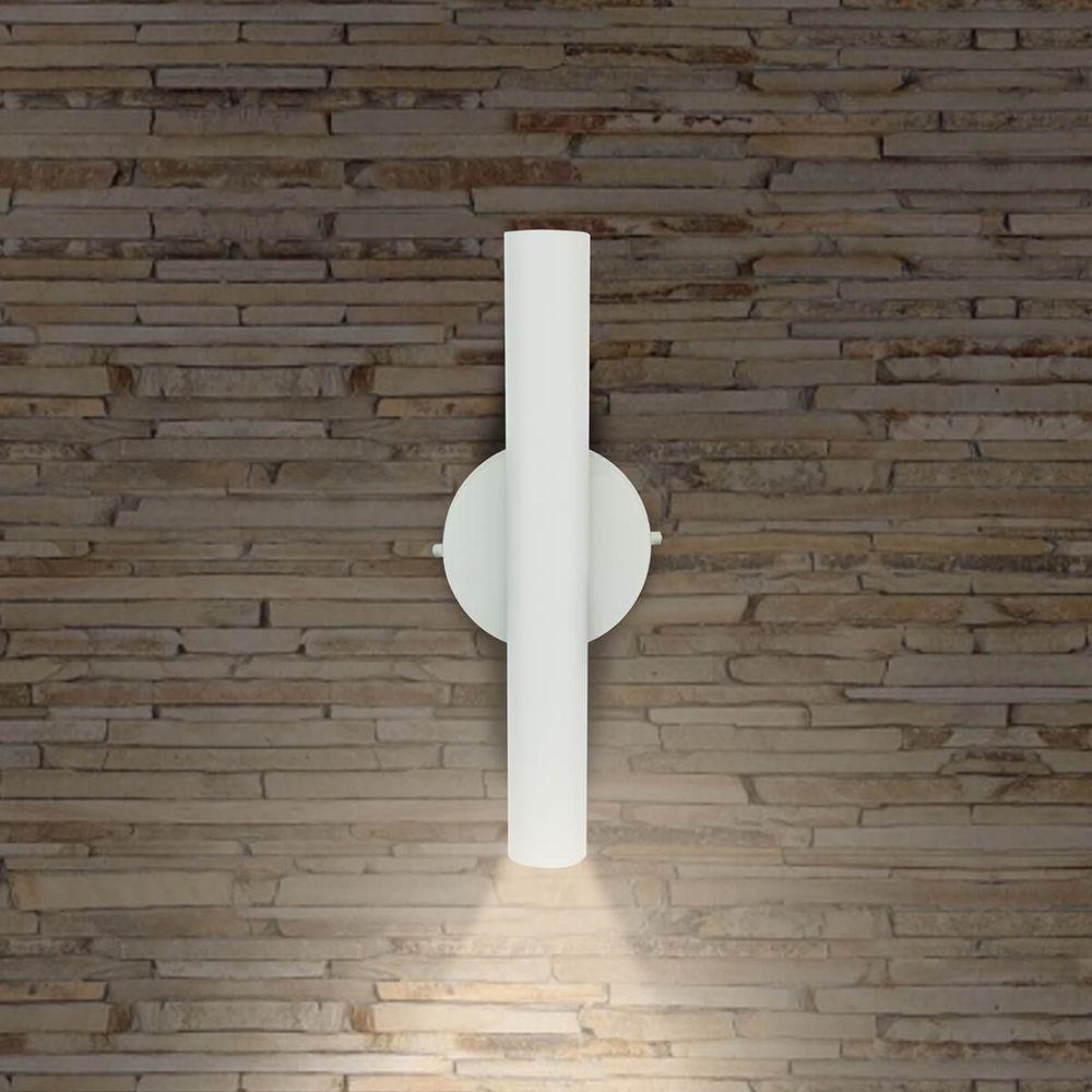 Kit 2 Arandela De Parede Slim Palito - Branco + Led Gu10 - 4