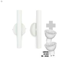 Kit 2 Arandela De Parede Slim Palito - Branco + Led Gu10 - 1
