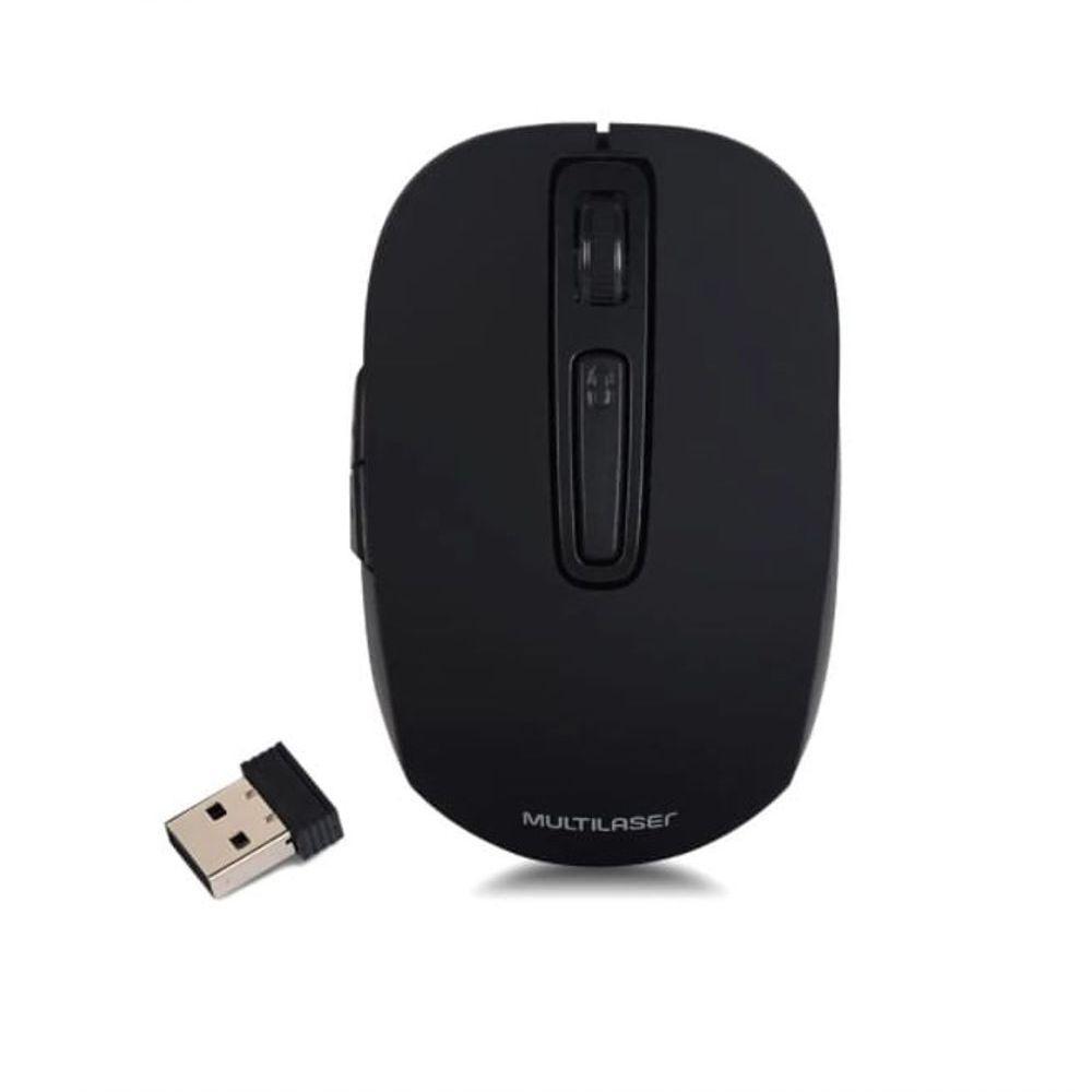 Mouse Sem Fio 2.4 Ghz Litio - Recarregável - Multilaser - - 2