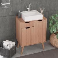 Gabinete Com Cuba Para Banheiro Bn3600x37 Amendoa Tecno Mobili Amendoa - 2