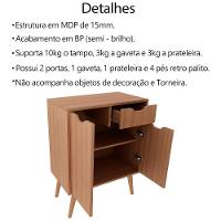 Gabinete Com Cuba Para Banheiro Bn3600x37 Amendoa Tecno Mobili Amendoa - 5