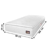 Colchão Solteiro Espuma D33 Vangogh Pillow Top 88x188x29cm Branco Hellen Branco - 3