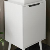 Gabinete 1 Porta Com Cuba Para Banheiro Bn3630x41 Branco Tecno Mobili Branco - 5