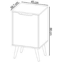 Gabinete 1 Porta Com Cuba Para Banheiro Bn3630x41 Branco Tecno Mobili Branco - 7