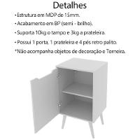 Gabinete 1 Porta Com Cuba Para Banheiro Bn3630x41 Branco Tecno Mobili Branco - 8