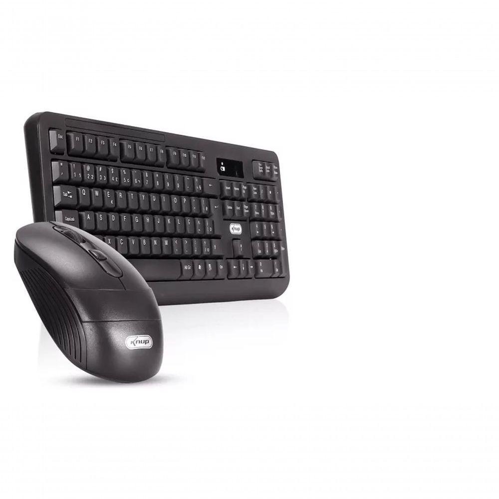 Kit Teclado E Mouse Sem Fio Slim Tecla Baixa Estilo Notebook - 1