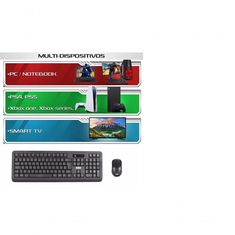 Kit Teclado E Mouse Sem Fio Slim Tecla Baixa Estilo Notebook - 4