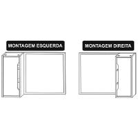 Espelheira Reversivel Para Banheiro 1 Porta Bn3645 Amendoa Branco Tecno Mobili Amendoa Branco - 5