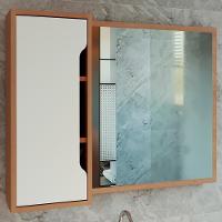 Espelheira Reversivel Para Banheiro 1 Porta Bn3645 Amendoa Branco Tecno Mobili Amendoa Branco - 7