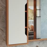 Espelheira Reversivel Para Banheiro 1 Porta Bn3645 Amendoa Branco Tecno Mobili Amendoa Branco - 8