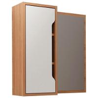 Espelheira Para Banheiro 60 Cm 1 Porta Bn3648 Amendoa Branco Tecno Mobili Amendoa Branco - 1