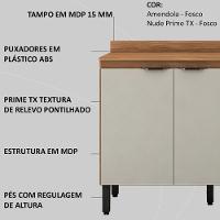 Balcao 3 Pts 2 Gv Com Tampo 120cm 93241 Amendola Nude Prime Tx Demobile Amendola Nude - 5