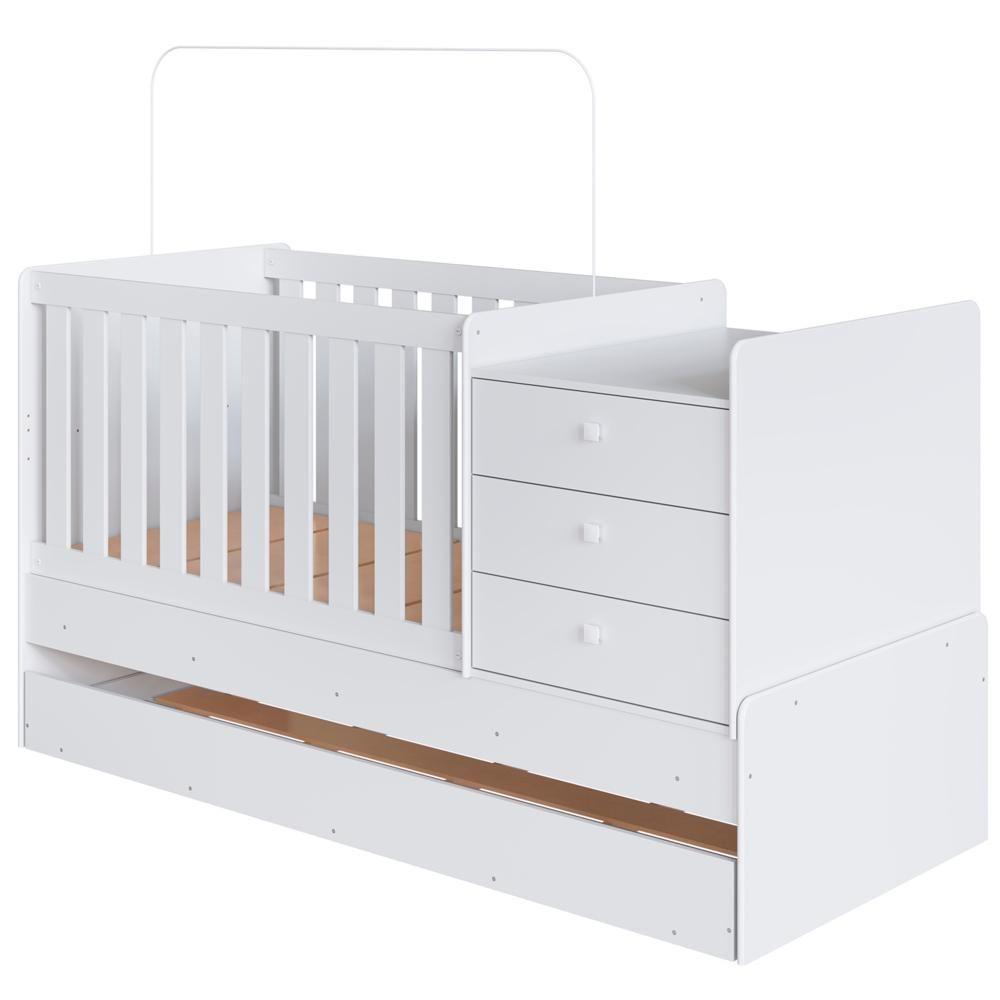 Berço Mini Cama Multifuncional Cama Auxiliar Bb690 Branco Comm Branco - 1