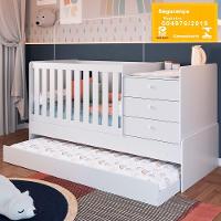 Berço Mini Cama Multifuncional Cama Auxiliar Bb690 Branco Comm Branco - 6