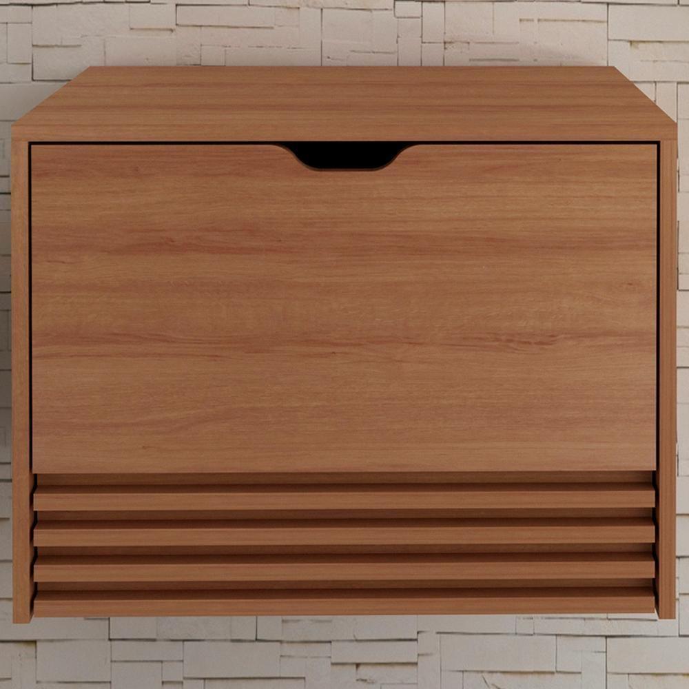 Balcao Gabinete 1 Gaveta Ripada Bn3613 Amendoa Tecno Mobili Amendoa - 6