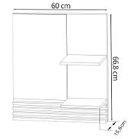 Espelheira Suspensa Para Banheiro Bn3614 Amendoa Marmore Lunar Tecno Mobili Amendoa Marmore Lunar - 7