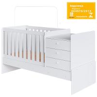 Berço Mini Cama Multifuncional Bb680 Branco Comm Branco - 2