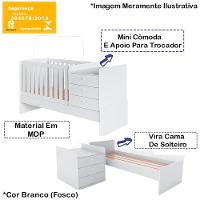 Berço Mini Cama Multifuncional Bb680 Branco Comm Branco - 3