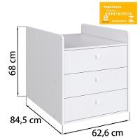 Berço Mini Cama Multifuncional Bb680 Branco Comm Branco - 5
