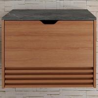 Balcao Gabinete 1 Gaveta Ripada Bn3613 Amendoa Marmore Lunar Tecno Mobili Amendoa Marmore Lunar - 8