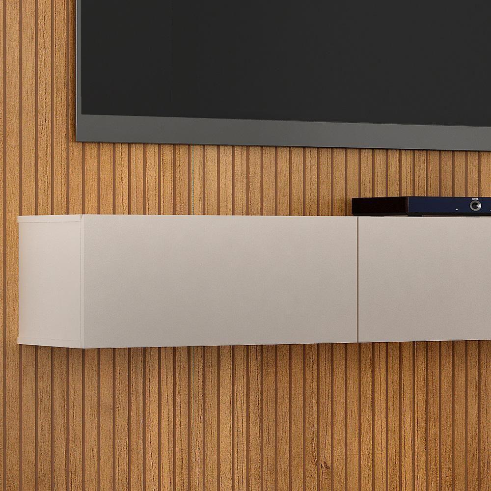 Estante Home Para Tv De Até 70 Polegadas Curitiba Valdemóveis Cinamomo E Off White - 4