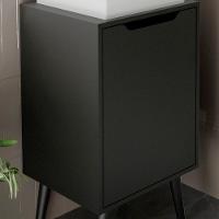 Gabinete 1 Porta Com Cuba Para Banheiro Bn3630x41 Preto Tecno Mobili Preto - 6