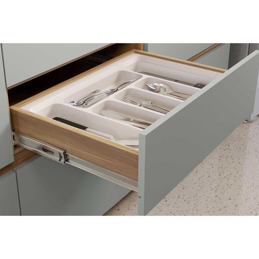 Armário de Cozinha Modulado Completa Rainha 4 Peças Nature/Verde - Nesher - 7