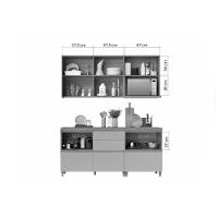 Armário de Cozinha Modulado Completa Rainha 4 Peças Nature/Verde - Nesher - 6