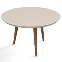 Mesa De Centro Redonda Pés Madeira Luna 670 Off White - 1