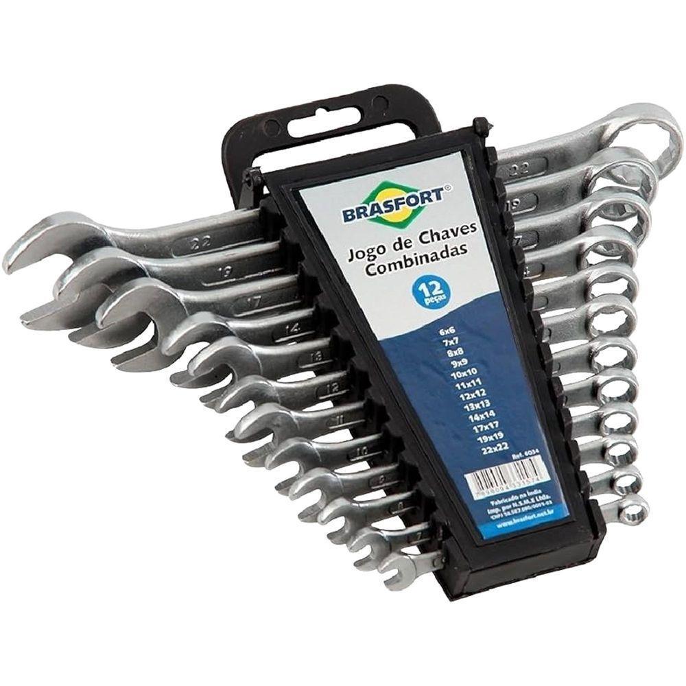 Kit De Chave Combinada Com 12 Peças De 6 A 22mm Brasfort - 1