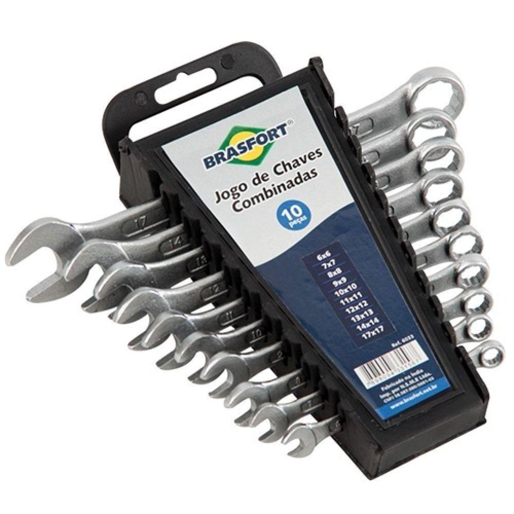 Kit De Chave Combinada Com 10 Peças De 6 A 17mm Brasfort - 1