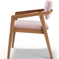 Kit 02 Cadeiras Para Sala De Jantar Estar Living Giorgia B04 Bouclê Rosê - Lyam Decor