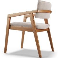 Cadeira Para Sala De Jantar Estar Living Giorgia B04 Bouclê Creme - Lyam Decor - 3