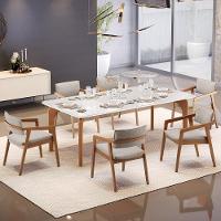 Cadeira Para Sala De Jantar Estar Living Giorgia B04 Bouclê Creme - Lyam Decor