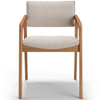 Cadeira Para Sala De Jantar Estar Living Giorgia B04 Bouclê Creme - Lyam Decor - 7