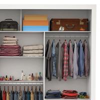 Guarda Roupa Ilhéus 3 Portas De Correr 4 Gavetas Carioca Branco - 2