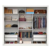 Guarda Roupa Ilhéus 3 Portas De Correr 4 Gavetas Carioca Branco - 3