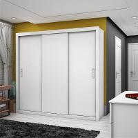 Guarda Roupa Ilhéus 3 Portas De Correr 4 Gavetas Carioca Branco - 7