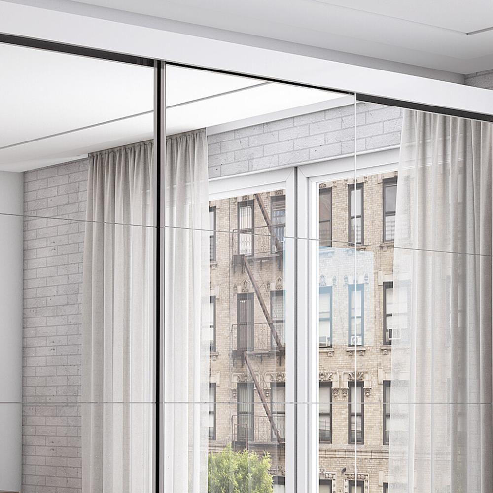 Guarda Roupa Roupeiro Isabela Master 3 Portas De Correr Com Espelho 4 Gavetas Carioca Branco - 5