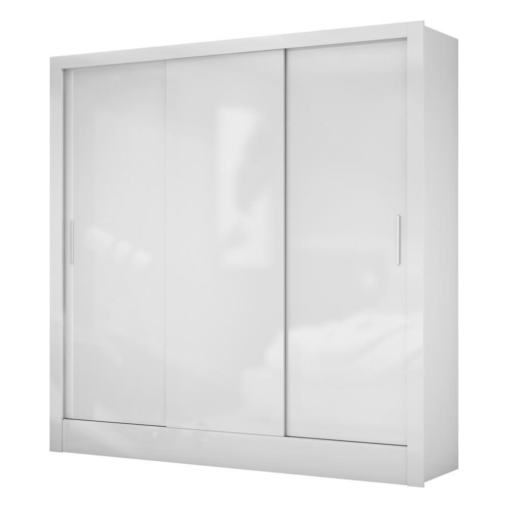 Guarda Roupa Dubai Com 3 Portas De Correr 3 Gavetas Carioca Branco - 1