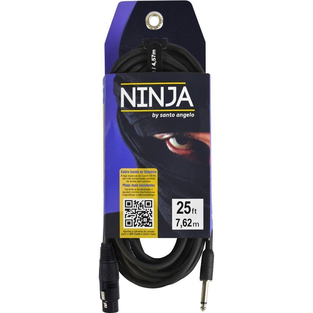 Cabo P10 X Xlr Fêmea 7,62m Ninja Hg B Santo Angelo - 1