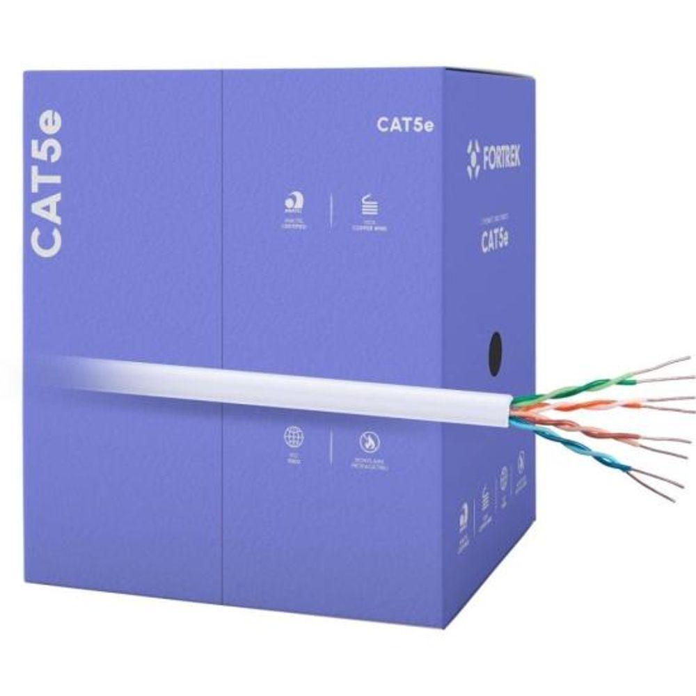 Cabo De Rede Cat5e 305m Fortrek Fk500c Cmx Branco - Cx - 305 - 1