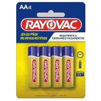 Pilha Zinco Aa4 Rayovac Amarelinhas Cartela Com 04 Unidades [f108] - 1