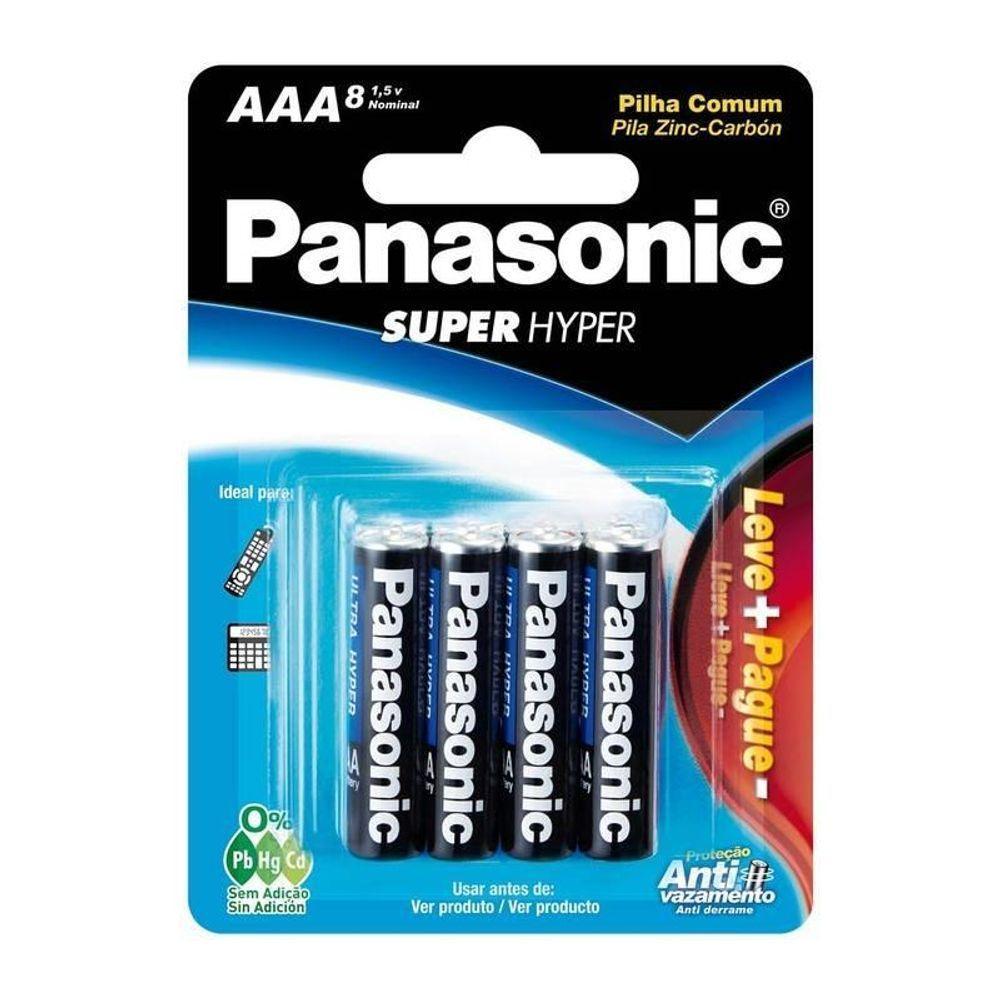 Pilha Comum Aaa Palito Panasonic Sm-8 R03ual-l8p6 [f108] - 1