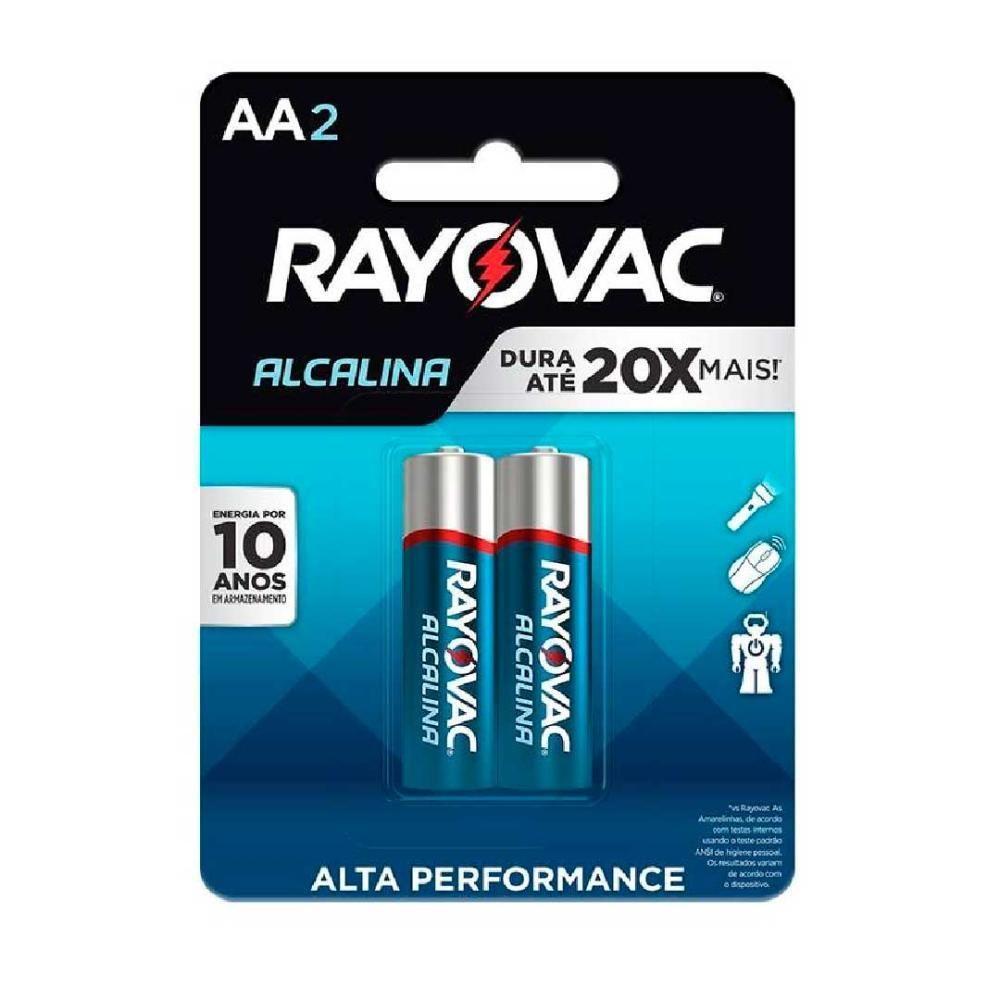 Pilha Alcalina Aa2 Rayovac Cartela Com 02 Unidades [f108] - 1