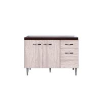 Balcão Armário Para Cozinha Com Tampo 120 Cm Gabriela Castanho-avelã - 1