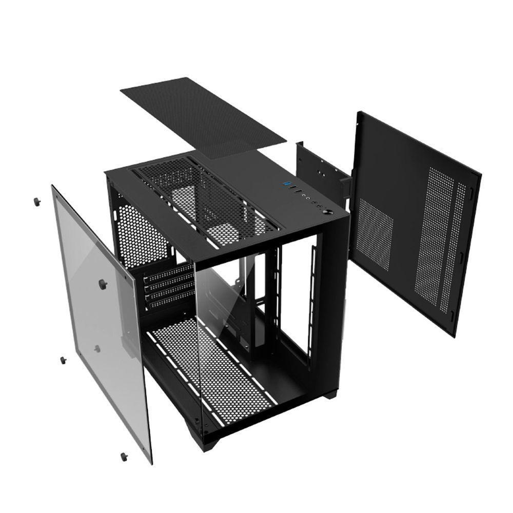 Gabinete Gamer Aquario, Hayom, Gb1790, 4x Fans Rgb, Vidro Temperado, Micro-atx, Mini-itx - Preto - 5