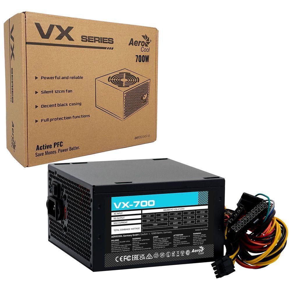 Fonte 700w Aerocool Vx-700, Atx, Bivolt Chaveada - 1