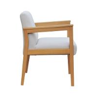 Sofá 2 Lugares-namoradeira Veneza Madeira Maciça Assento E Encosto Estofado - Natural Linho Bege - 5