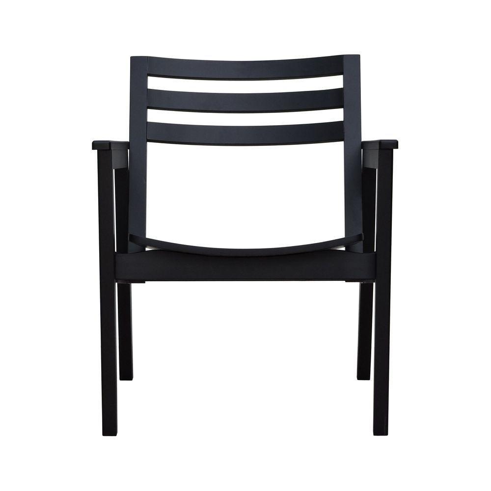 Poltrona Cairo Madeira Maciça Encosto Ripado Assento Anatômico - Preto Madeira - 8